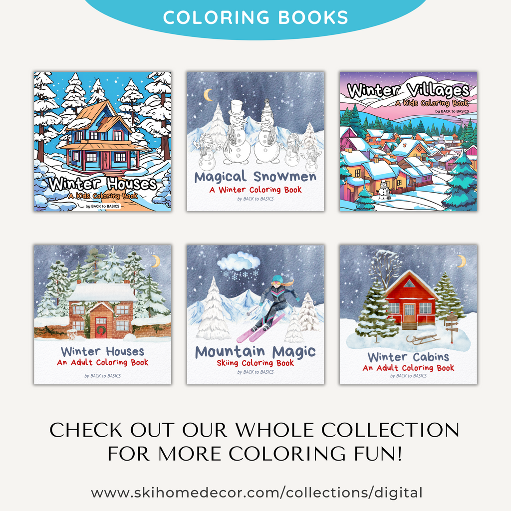 Get a Head Start on Winter Fun: New Skiing and Winter-Inspired Coloring Books!