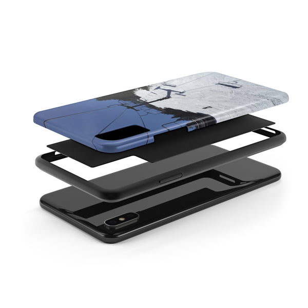 Blue Bird Skiing - Tough Phone Case, Case-Mate