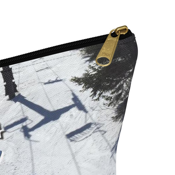 Skiing Is My Happy Place - Accessory Pouch w T-bottom