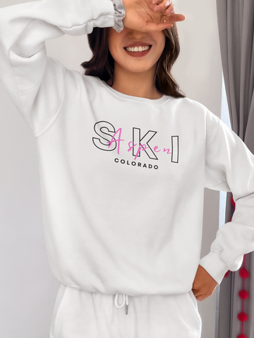 unisex crewneck sweatshirt for ski lovers by SKI STUFF