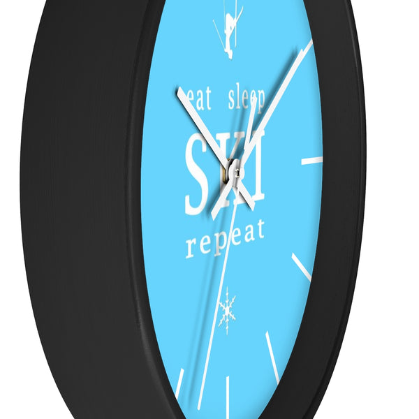 Wall clock - Eat Sleep Ski