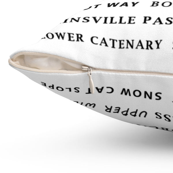 Skiing Trails Wildcat - Throw Pillow