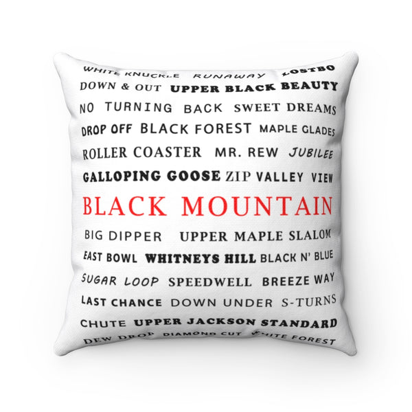 Skiing Trails Black Mountain - Throw Pillow