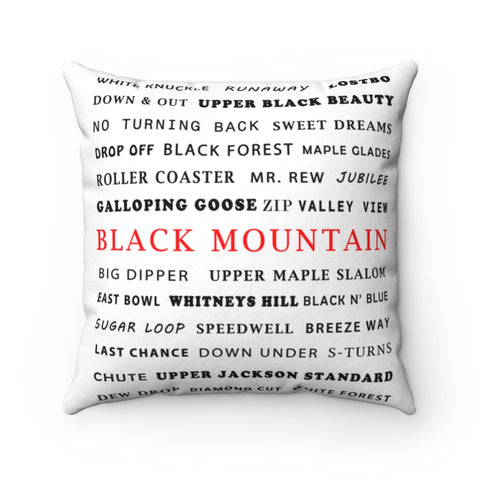 Skiing Trails Black Mountain - Throw Pillow