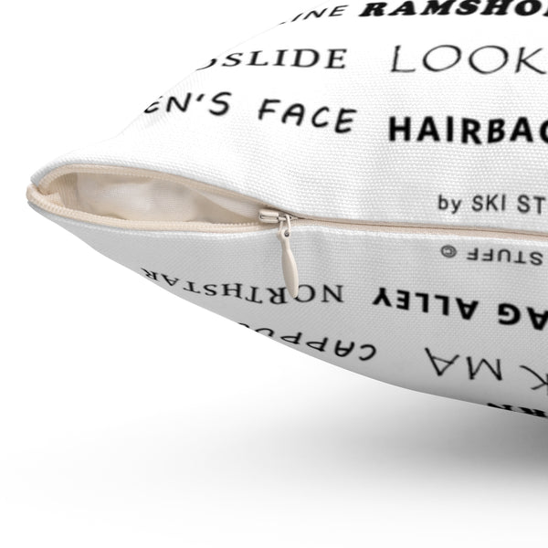 Skiing Trails Vail - Throw Pillow