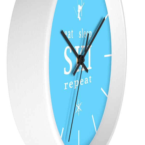 Wall clock - Eat Sleep Ski