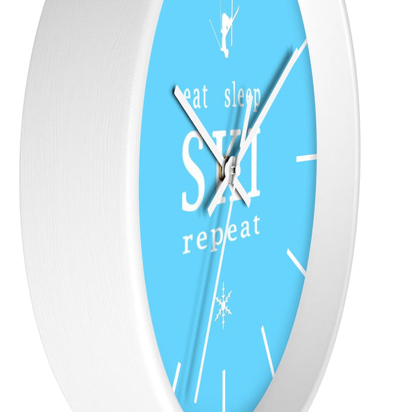 Wall clock - Eat Sleep Ski