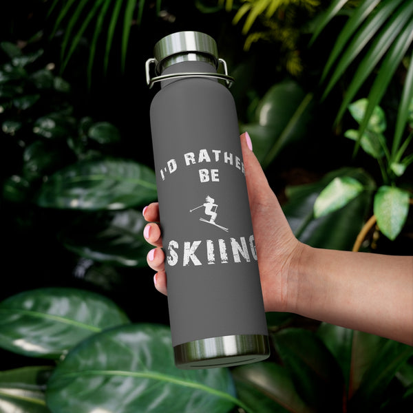 I'd rather be Skiing, Vacuum Insulated Bottle, Skiing Bottle, Skier Gifts