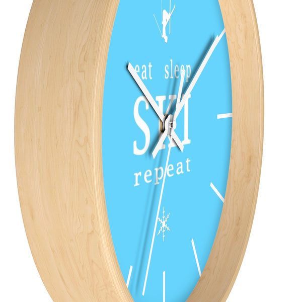 Wall clock - Eat Sleep Ski