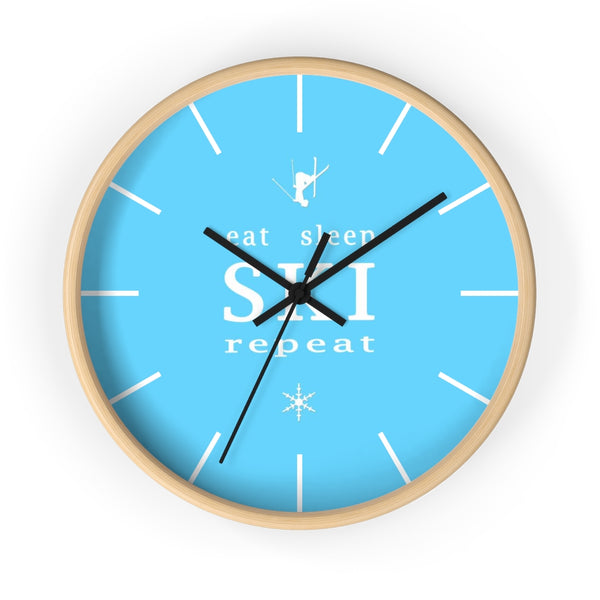 Wall clock - Eat Sleep Ski