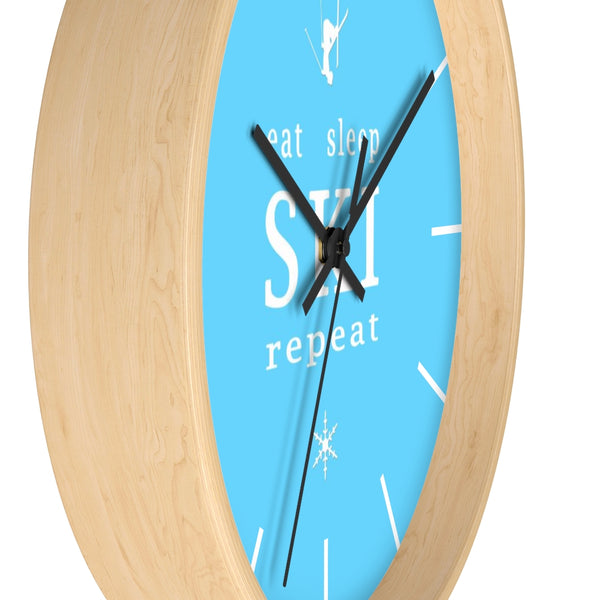 Wall clock - Eat Sleep Ski