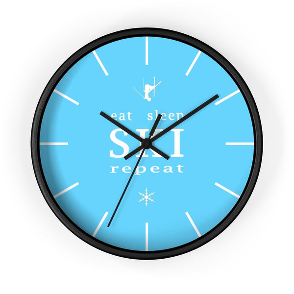 Wall clock - Eat Sleep Ski