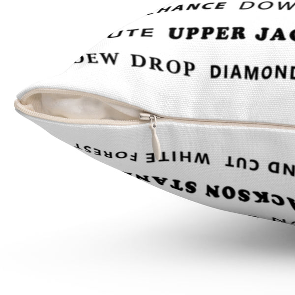 Skiing Trails Black Mountain - Throw Pillow