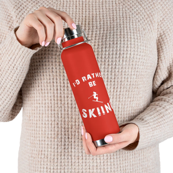 I'd rather be Skiing, Vacuum Insulated Bottle, Skiing Bottle, Skier Gifts