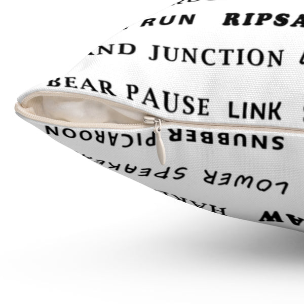 Skiing Trails Loon Mountain - Throw Pillow