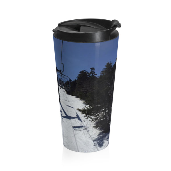 skiing inspired travel mug