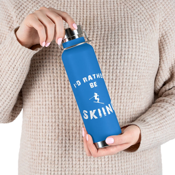 I'd rather be Skiing, Vacuum Insulated Bottle, Skiing Bottle, Skier Gifts