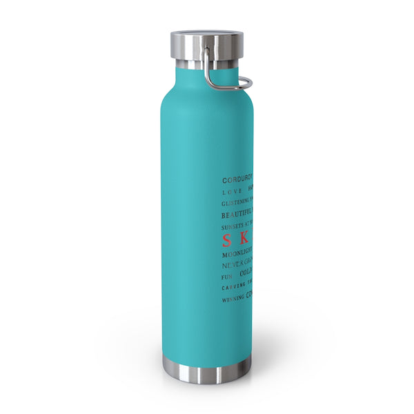Skiing Memories Vacuum Insulated Bottle, Skiing Bottle, Skier Gifts