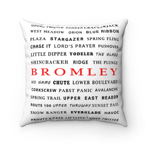 Skiing Trails Bromley - Throw Pillow