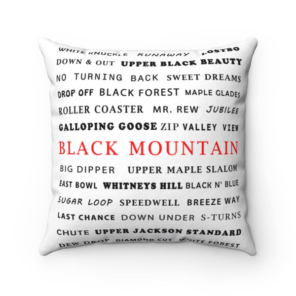 Skiing Trails Black Mountain - Throw Pillow