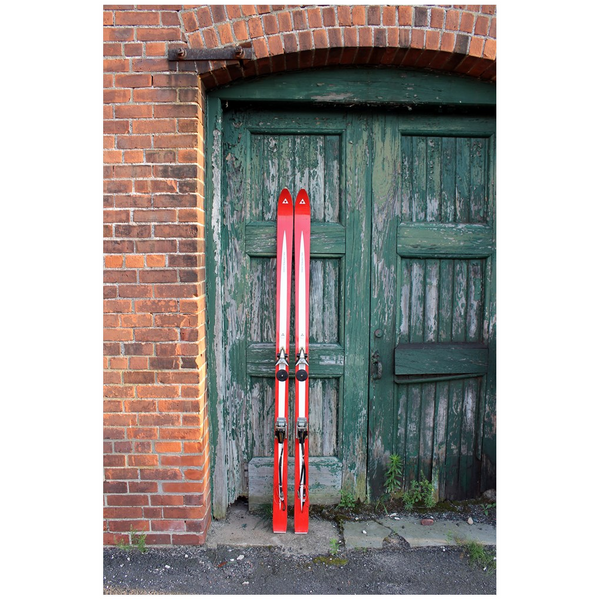 Red Skis Green Door - Poster