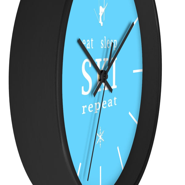 Wall clock - Eat Sleep Ski