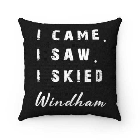 I skied Windham - Throw Pillow