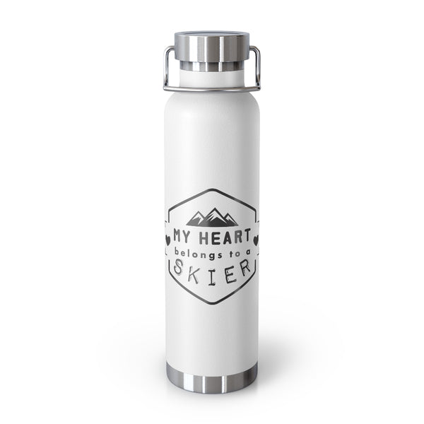 My Heart belongs to a Skier, Vacuum Insulated Bottle, Skiing Bottle, Skier Gifts