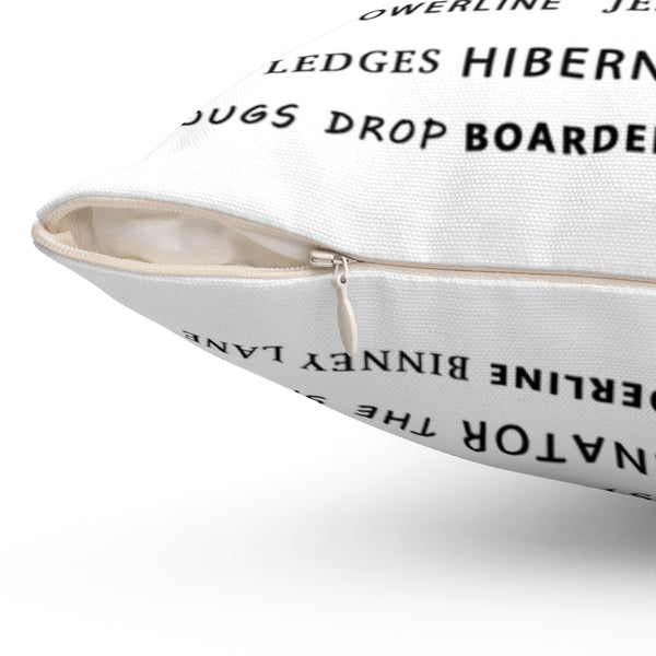 Skiing Trails Burke Mountain - Throw Pillow