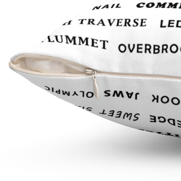 Skiing Trails Mount Snow - Throw Pillow