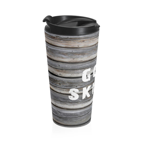 skiing inspired travel mug