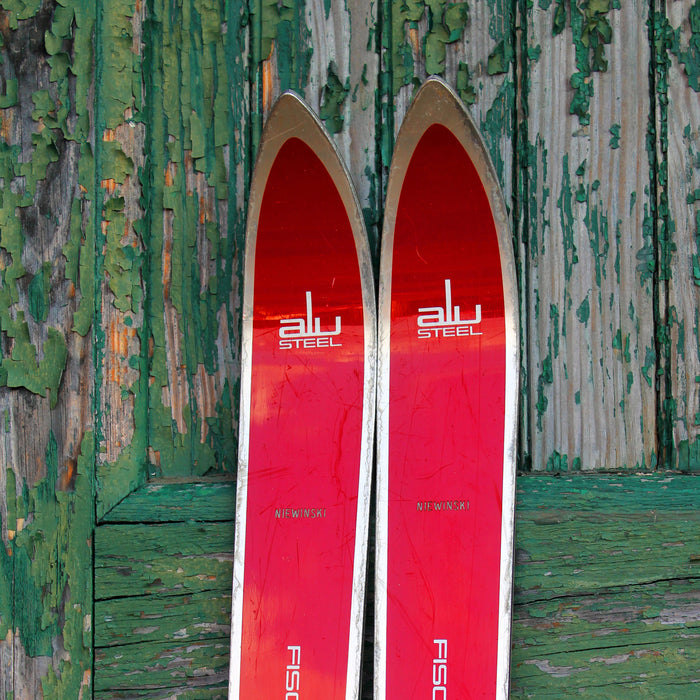 Red Vintage Skis