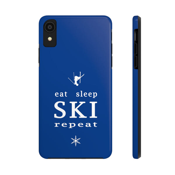 Eat Sleep SKI blue - Tough Phone Case, Case-Mate