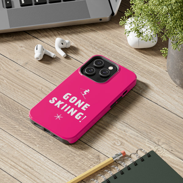 Gone Skiing Pink - Tough Phone Case, Case-Mate