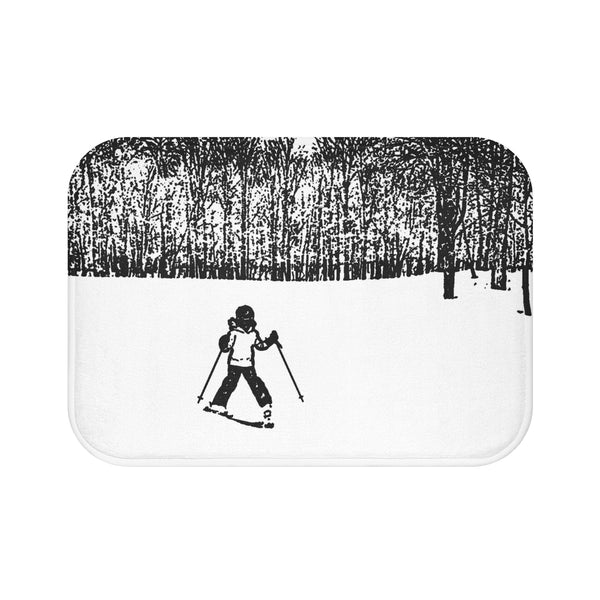 Bath mat ski home decor