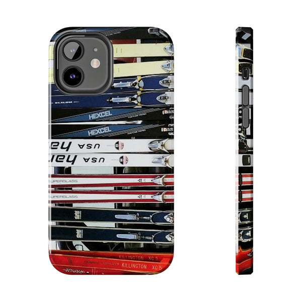 Vintage Skis - Tough Phone Case, Case-Mate