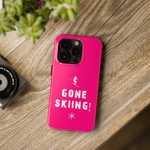 Gone Skiing Pink - Tough Phone Case, Case-Mate