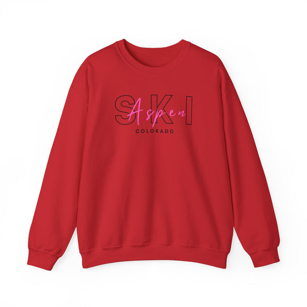 Ski Aspen Colorado - Unisex Crewneck Sweatshirt, Ski Lovers Gifts