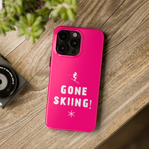 Gone Skiing Pink - Tough Phone Case, Case-Mate