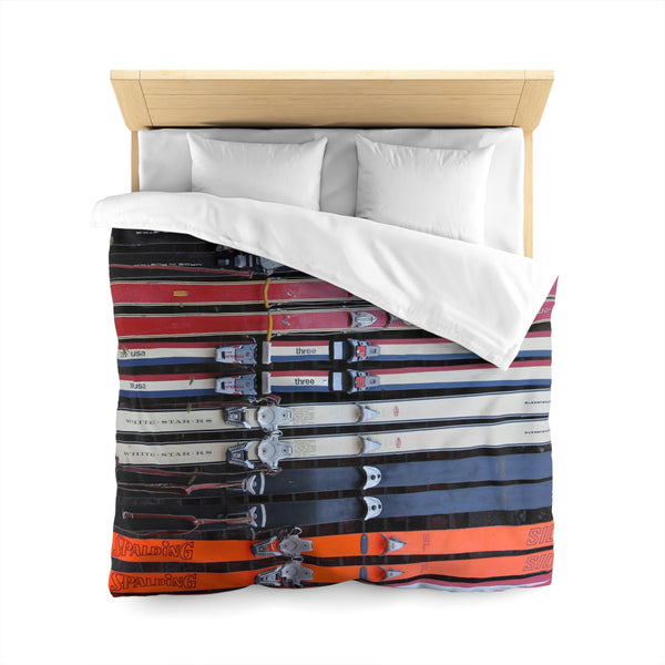 Vintage Ski Collection - Microfiber Duvet Cover