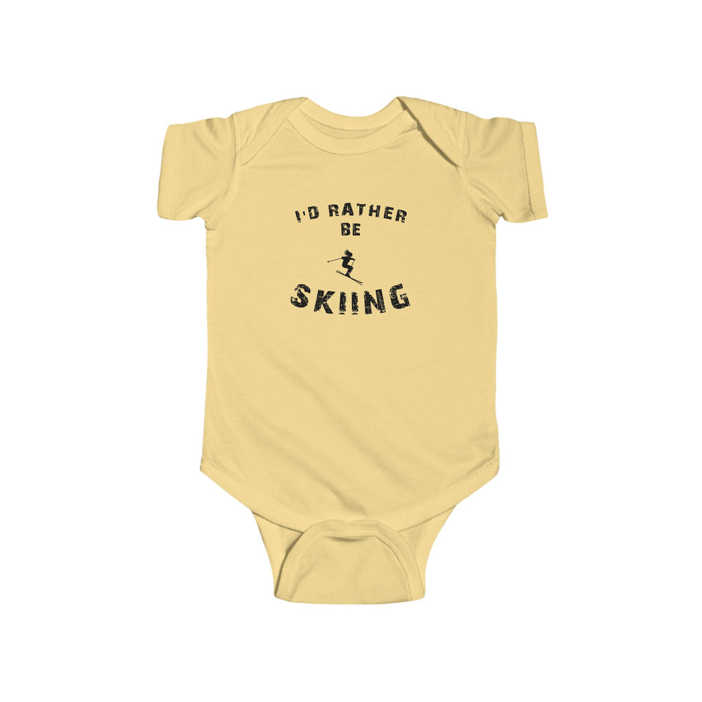 Infant Bodysuit - "I'd Rather Be Skiing" Baby Onesie