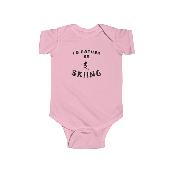 Infant Bodysuit - "I'd Rather Be Skiing" Baby Onesie