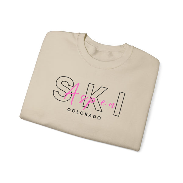 Ski Aspen Colorado - Unisex Crewneck Sweatshirt, Ski Lovers Gifts