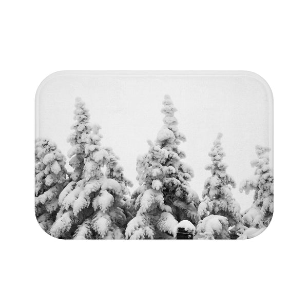 Snow covered Pines - Bath Mat