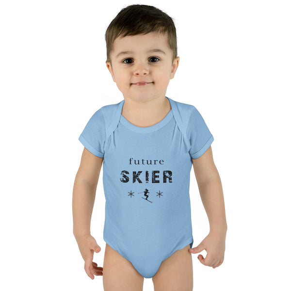 Infant Bodysuit – "Future Skier" Baby Onesie | Skiing Newborn Gift