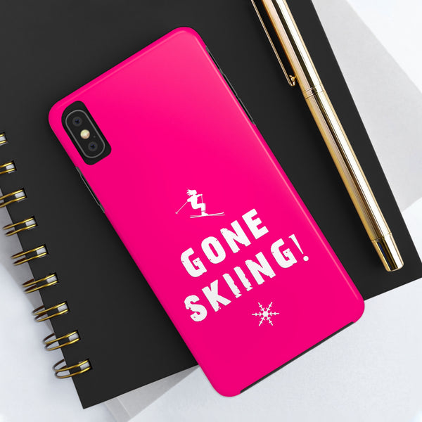 Gone Skiing Pink - Tough Phone Case, Case-Mate