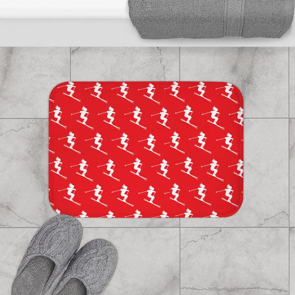 small bath mat ski decor