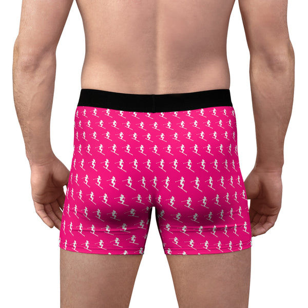 Skiers - Pink Men's Boxer Briefs