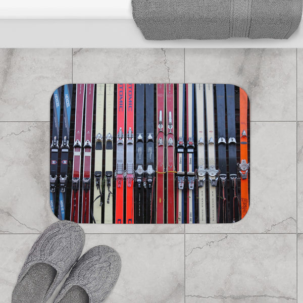 small bath mat ski decor