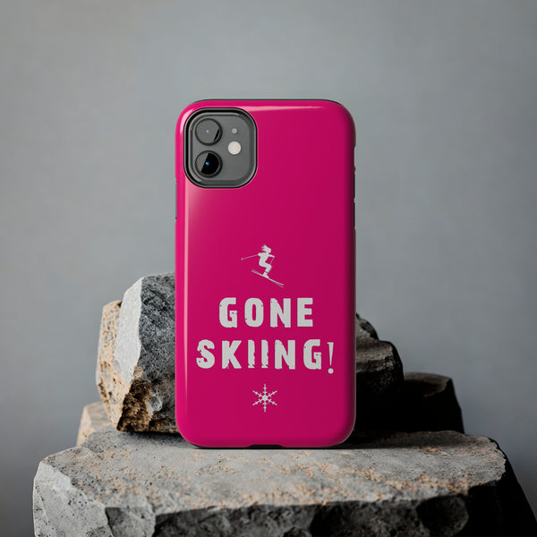 Gone Skiing Pink - Tough Phone Case, Case-Mate